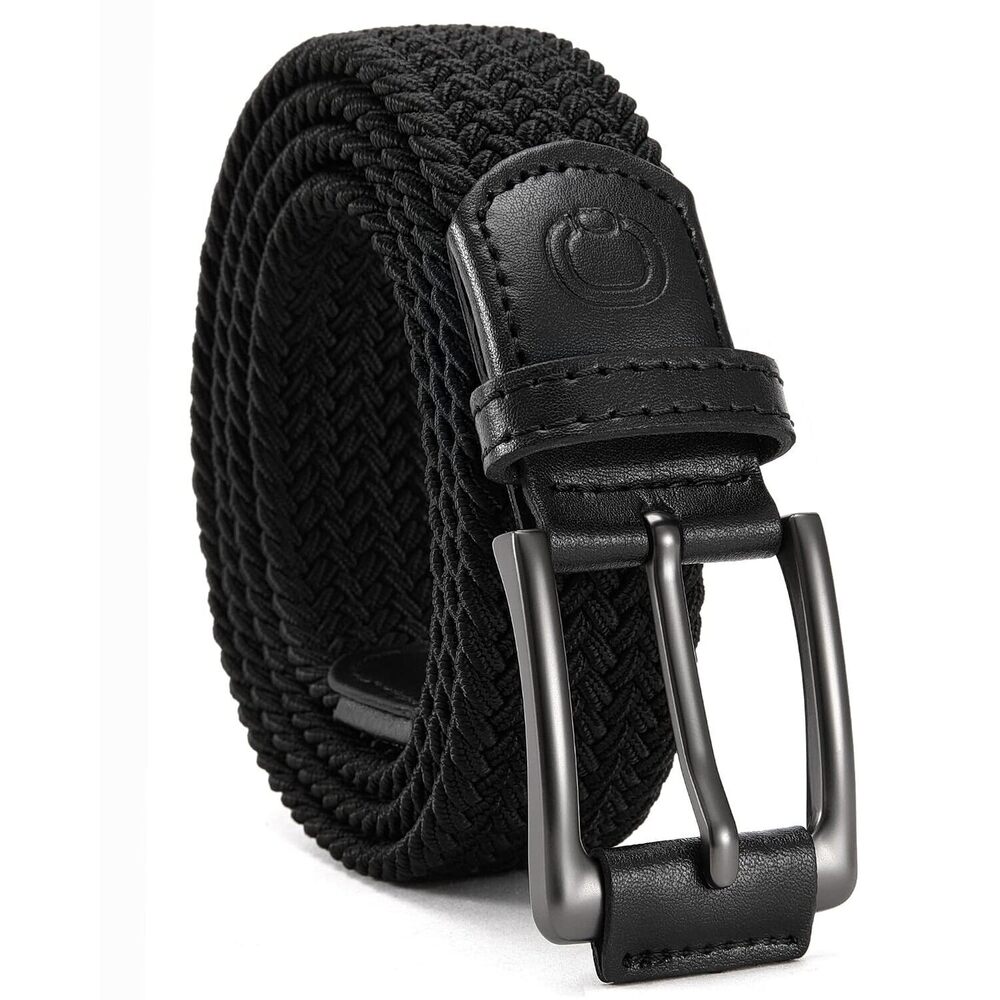 Mens Stretch Belt - 1 3/8" Elastic Braided Golf Belt for Men Women